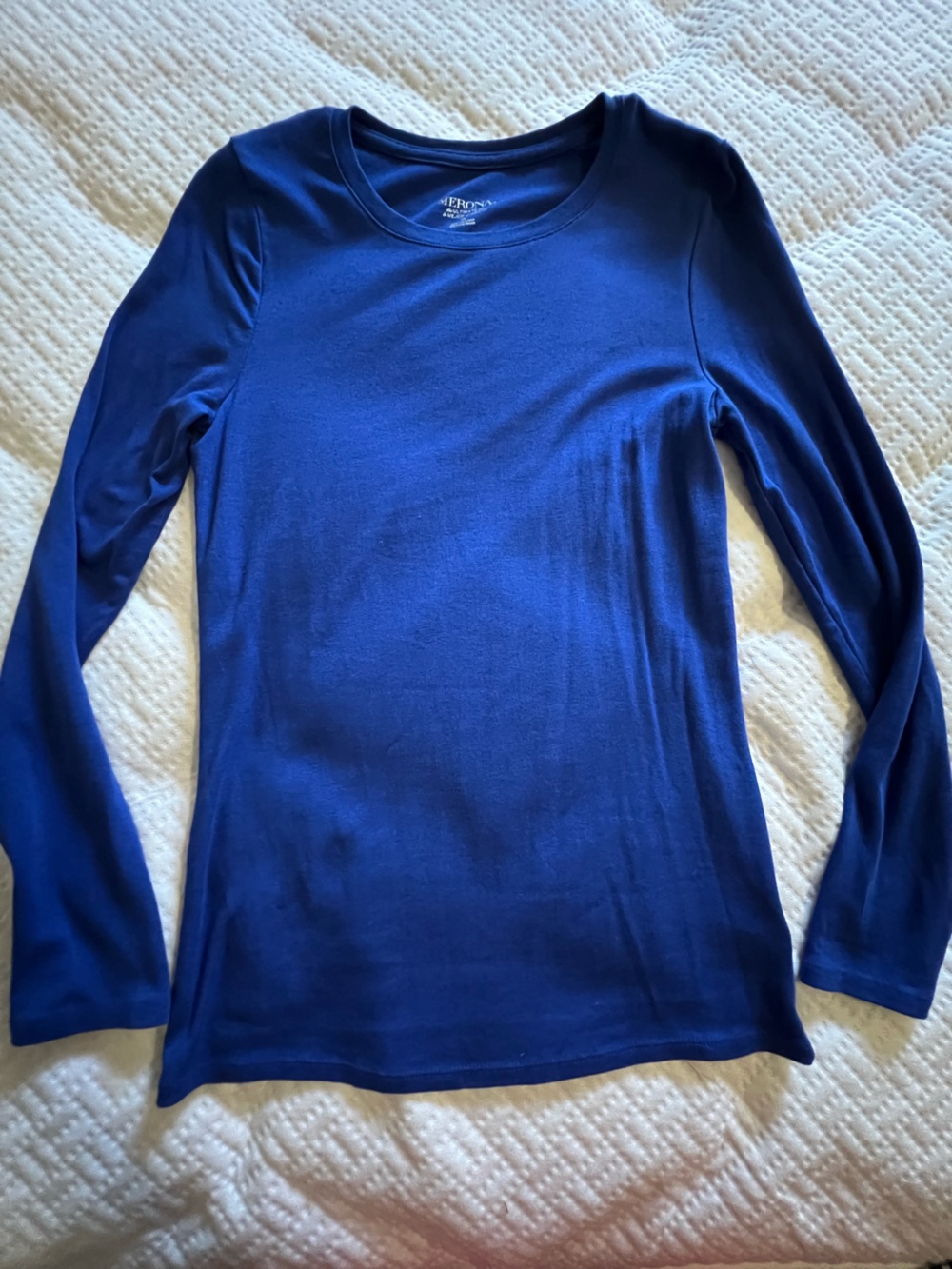 Merona the Ultimate Tee: Deep Blue Long-Sleeve Women's Top